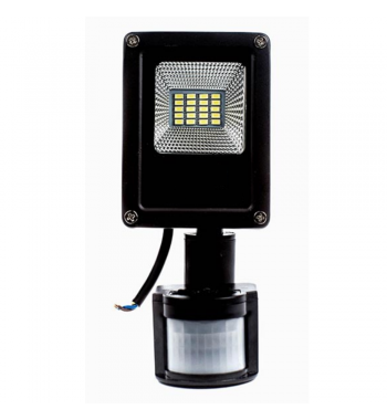 Прожектор LightProm 10вт, smd с датчиком движения и света, 1000Lm, 4200K, 80Ra, пульсация 1,5%, нейтрально белый свет