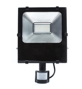 Прожектор LightProm 30вт, smd с датчиком движения и света, 3000Lm, 4200K, 80Ra, пульсация 1,5%, нейтрально белый свет