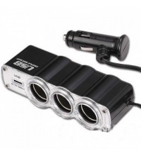 Разветвитель от прикуривателя 3+USB