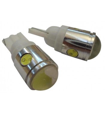 Противотуманка T10-2,5W с линзой + 3 диода по 0,5W белый "Vizant"